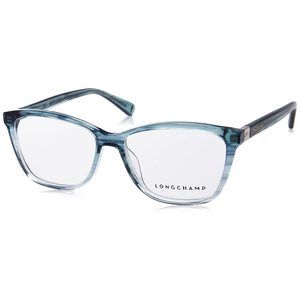 New Longchamp LO-2659 306 Striped Crystal Green Eyeglasses 51/14/140